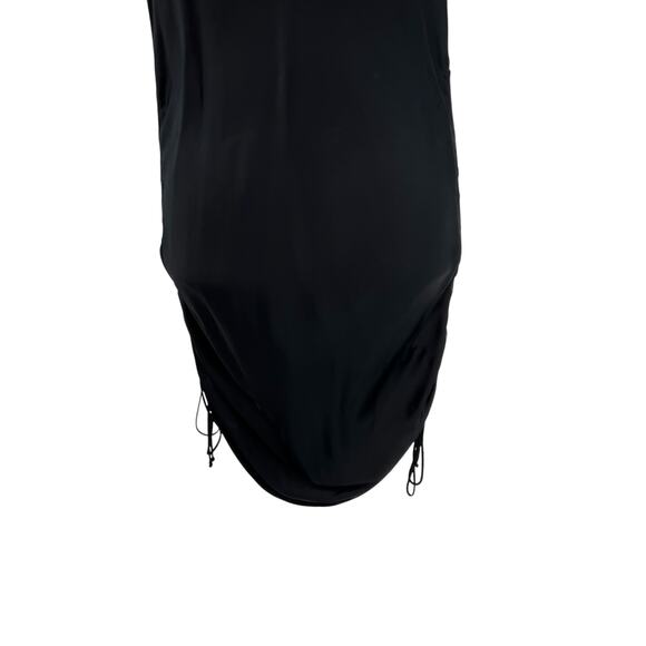 Aritzia‎ Wilfred Only Ruched Slip Dress Mini Sleeveless Black Size Small - Picture 9 of 12